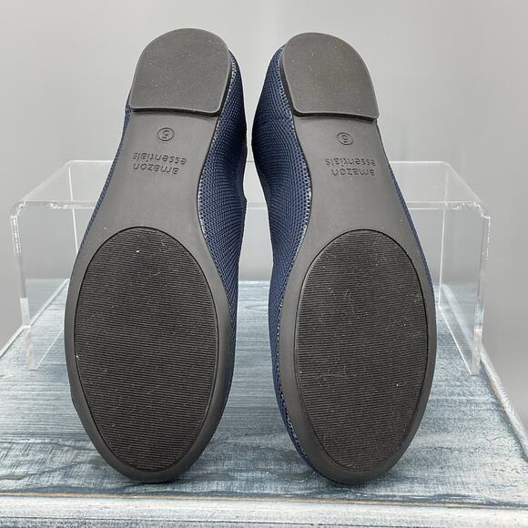 NEW Amazon Essentials Women’s Knit Ballet Flats Navy Size 5 - Picture 8 of 10